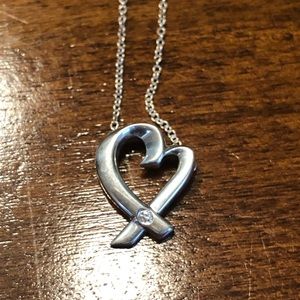 Tiffany & Co.,  Loving Heart w diamond necklace